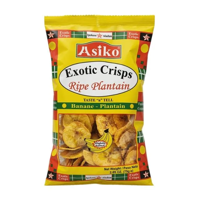Asiko Exotic (Yellow) Plantain Chips 75g