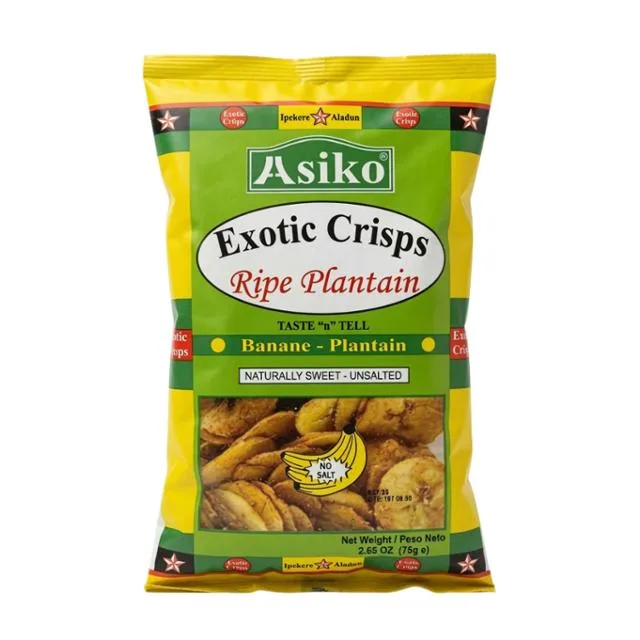 Asiko Exotic (Green) Plantain Chips 75g