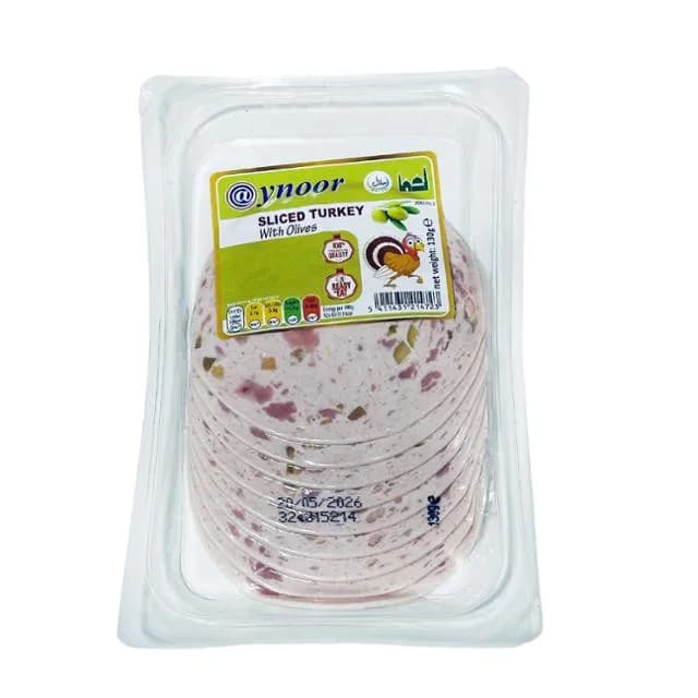 Aynoor Sliced Turkey Breast W.Olives 130g