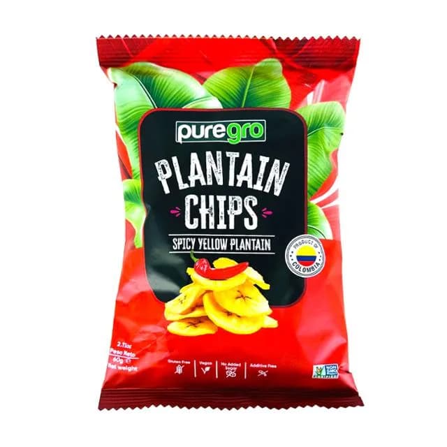 Puregro Red Plantain Chips Chilli 60g