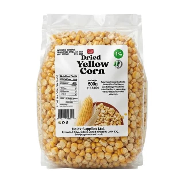 Delex Dried Yellow Corn 500g
