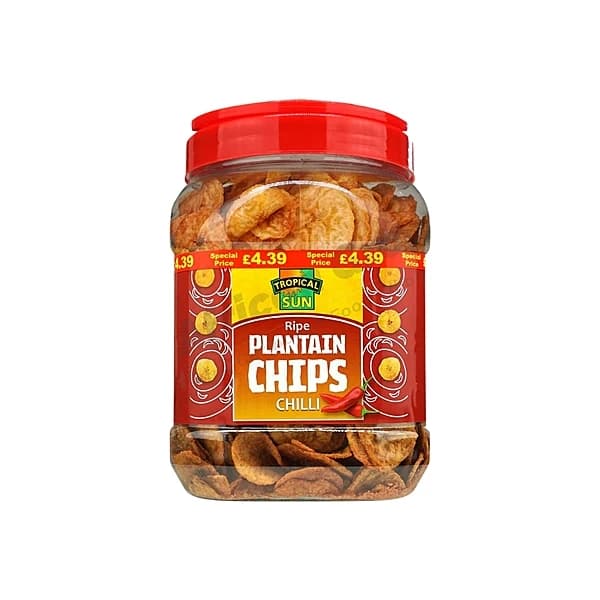 Tropical Sun Plantain Ripe Chips Chilli 450g