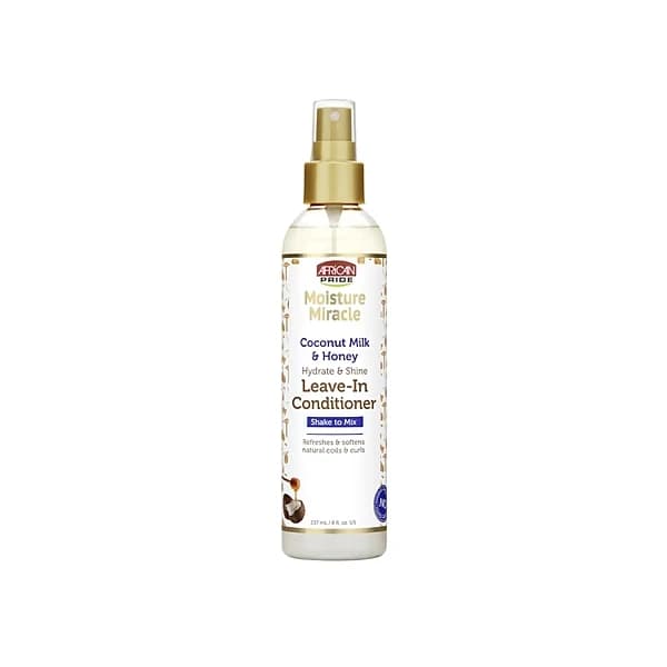 African Pride Moist Miracle Coconut Milk Honey Cond. 16Oz/473ml
