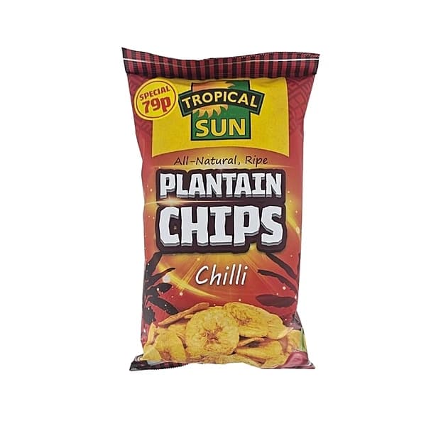 Tropical Sun Ripe Plantain Chips Chilli 70g