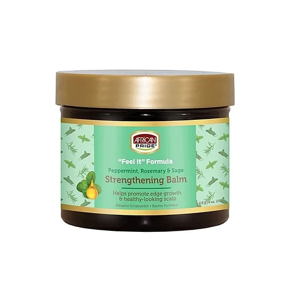 African Pride Peppermint, Rosemary, Sage Strengthen Hair Balm 4oz